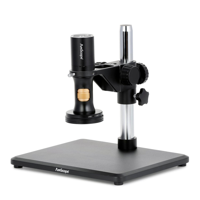 AmScope DM756H2B-TS 1080p HDMI All-in-One Digital Microscope 0.53X-5.6X Magnification w/ Zoom Optics on Table Stand