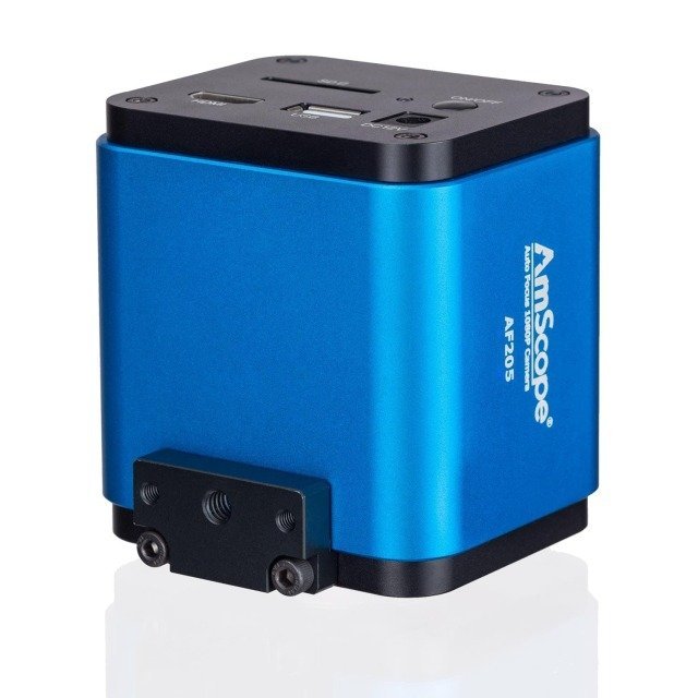 imageye___-_imgi_46_autofocus-hd-microscope-camera-af205-01.jpeg AmScope AF205 1080p 60fps HDMI + Wi-Fi Color CMOS Auto-focus C-mount Microscope Camera with 5MP Photo-capture for Stand-alone and PC Imaging - Image 1