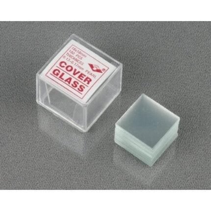 AmScope CS-S18-100 100pc Pre-Cleaned Microscope Glass Cover Slides Coverslips 18mmx18mm Square