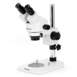 AmScope SM-1BN Zoom Binocular Stereo Microscope 7X-45X Magnification on Compact Pillar Stand