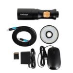 AmScope DM756A-H1080 1080p HDMI All-in-One Digital Microscope 0.35X-5.6X Magnification w/ Zoom Optics and Ring Light - Image 8
